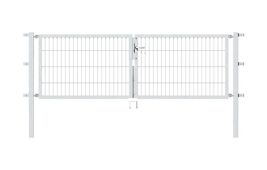Doppeltor Flexo mit Zubehör, feuerverzinkt, Breite 250 cm, Höhe 120 cm, PF: 80x80cm