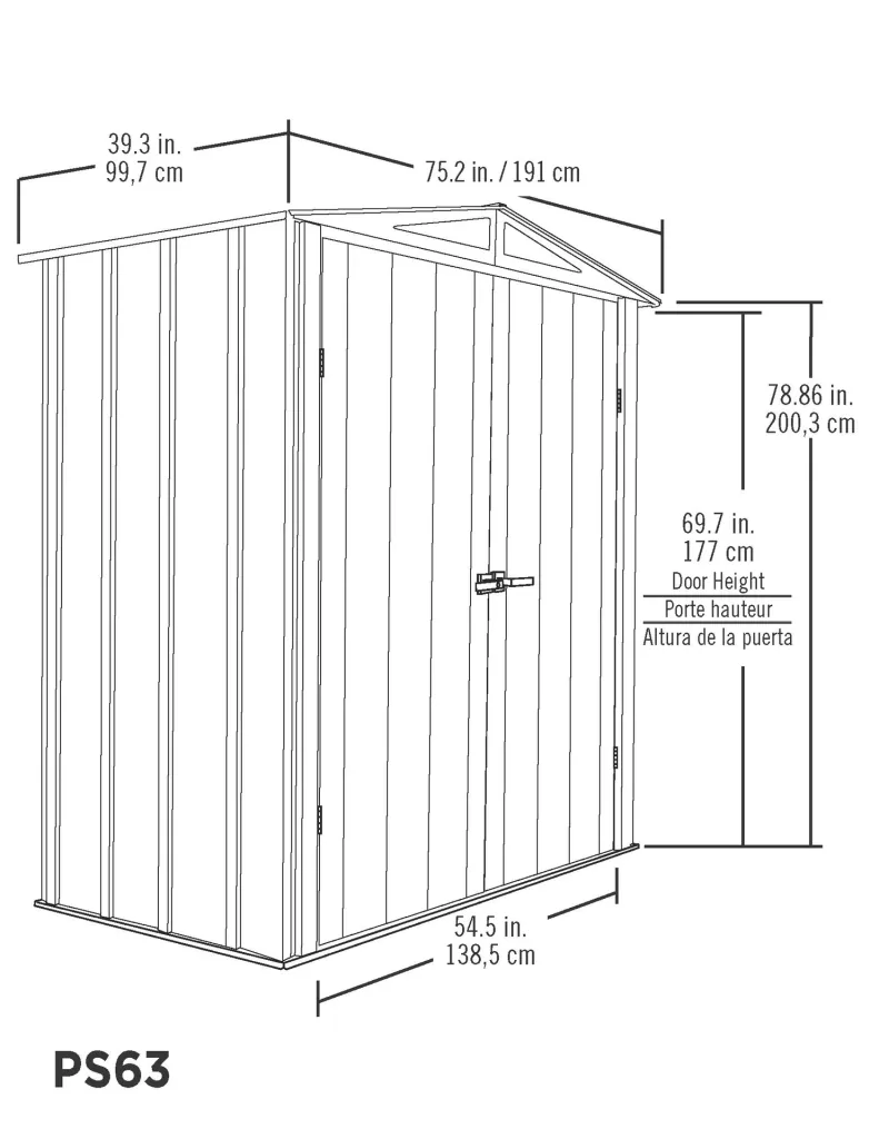 Geräteschrank 6x3 lichtgrau/anthrazit 1,91 x 1 x 2,00 m