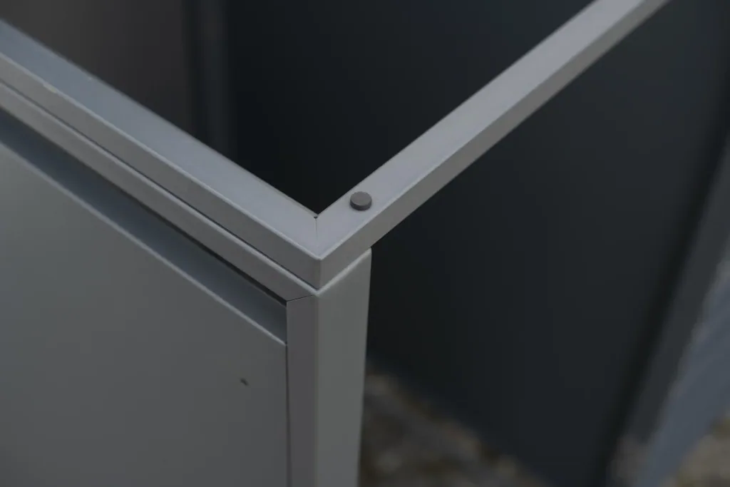 Westmann Mülltonnenbox Kubus für 3x 240 L, 200×80×116 cm, Anthrazit – pulverbeschichteter Stahl