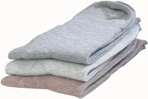 Komfort Socken, Gr. 43-46, 3er Set, je 1 x natur/ beige/ grau