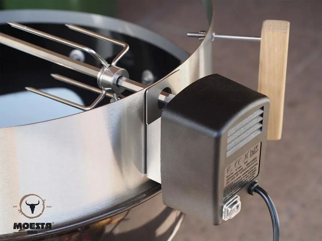 Rotisserie Set mit Batteriemotor - für: 47 und 50 cm Kugelgrill für Smokin# PizzaRing