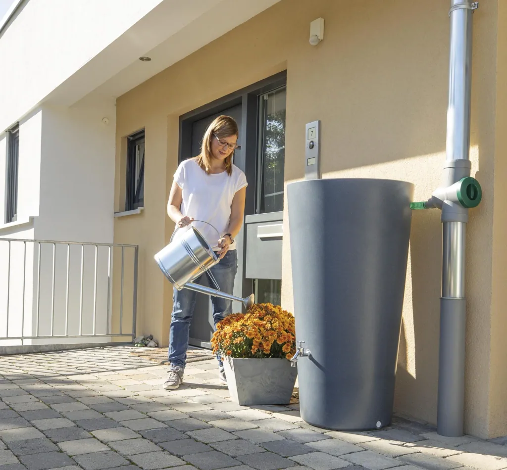 Regenspeicher "Rainbowl" 210 L betongrau