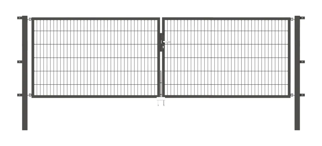 Doppeltor Flexo mit Zubehör, anthrazit, Breite 400 cm, Höhe 120 cm, PF: 8x8 cm