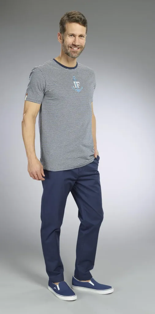 Hose mit Twill, Farbe marine, Gr.48