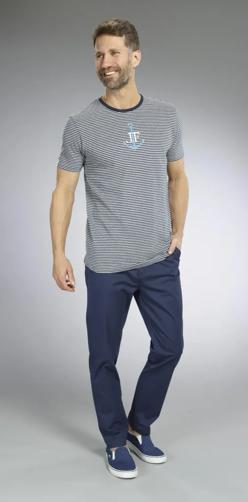 Hose mit Twill, Farbe marine, Gr.48