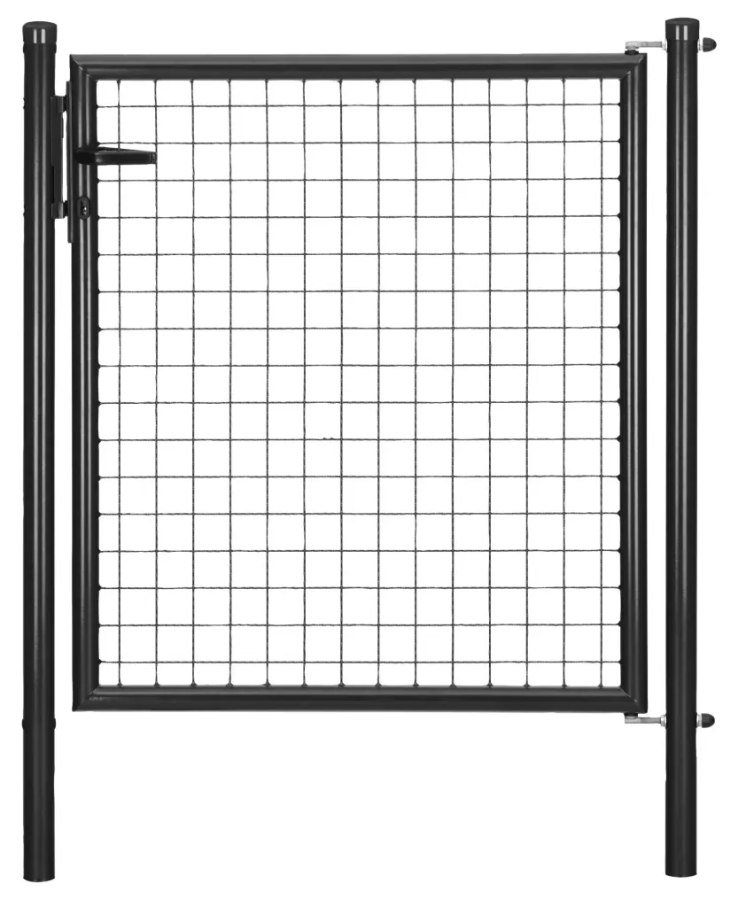 Wellengitter-Einzeltor , anthrazit-metallic, Breite 125 cm, Höhe 150 cm