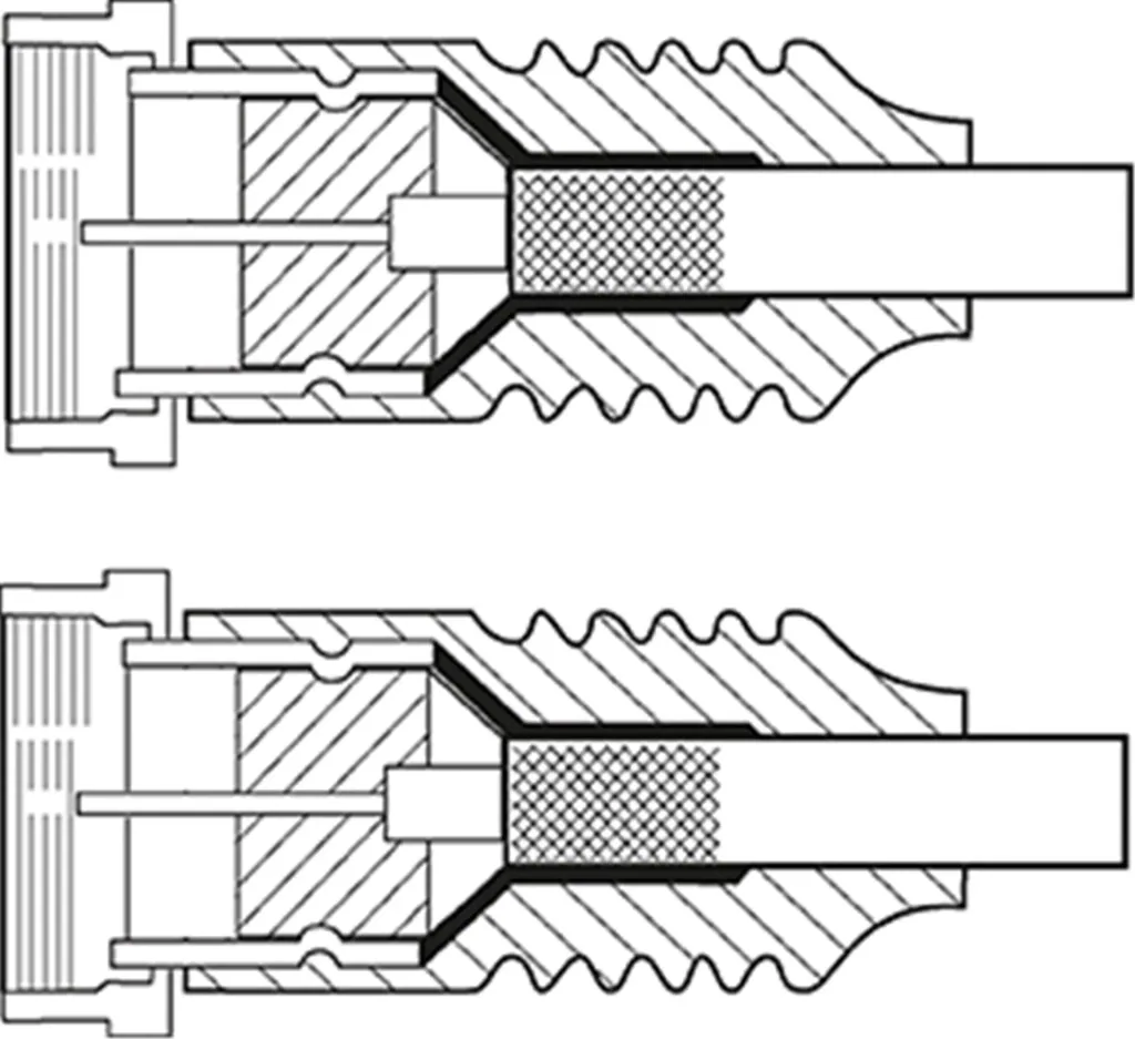 SAT Antennenkabel 135 dB, 4x geschirmt, 1 m, Weiß - vergoldet, F-Stecker > F-Stecker (70598)