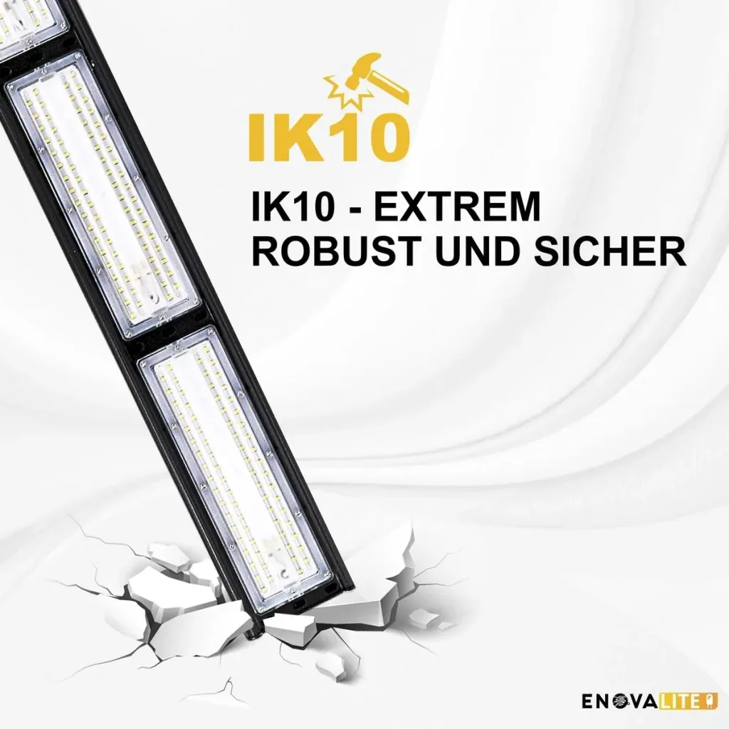 LED-HighBay in linearer Form bietet 100 W, 12000 lm, 5000 K (neutralweiß), IP65 & ENEC-Zertifizierung