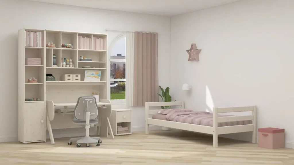 Flexa Kommode - Classic, mit 1 Schublade, 36x51,8 cm, Farbe: Weiß gekalkt / Weiß gekalkt / Weiß
