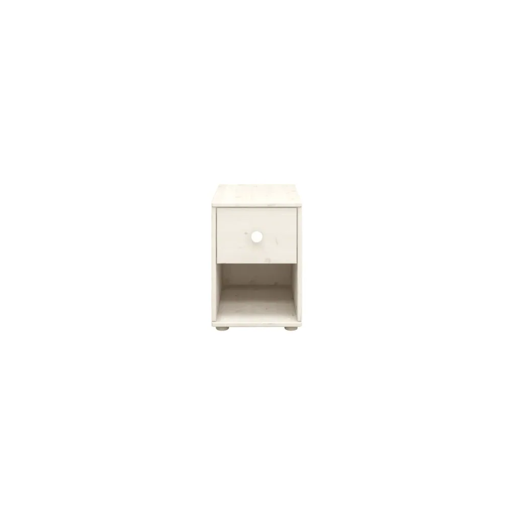 Flexa Kommode - Classic, mit 1 Schublade, 36x51,8 cm, Farbe: Weiß gekalkt / Weiß gekalkt / Weiß