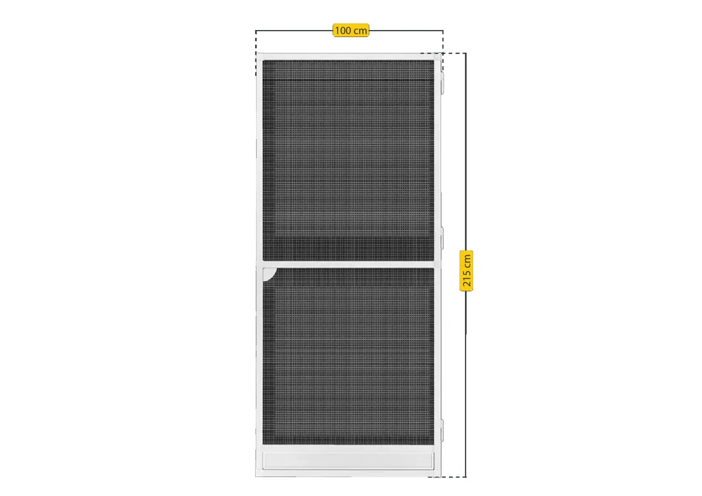 Fliegengittertür Premium, 100 x 215 cm, Farbe weiß