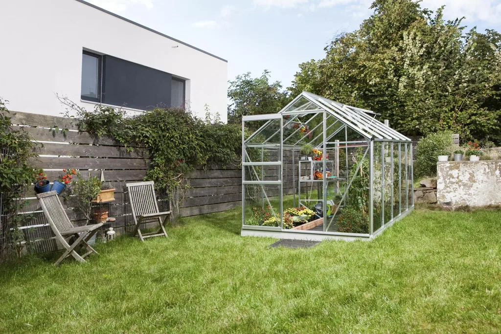 Gewächshaus Venus 6200 ESG 3 mm, Farbe alu