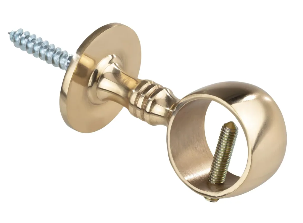 Seilträger mit Stockschraube und Dübel, Messing