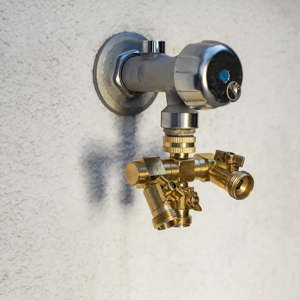 3 Wege Wasserverteiler - 3 Zapfstellen Außengewinde 3/4"