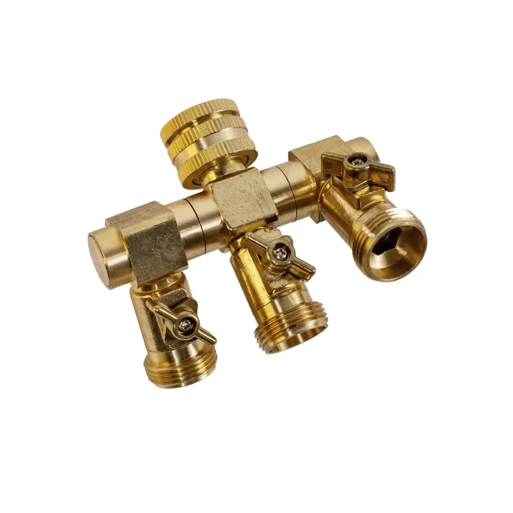3 Wege Wasserverteiler - 3 Zapfstellen Außengewinde 3/4"