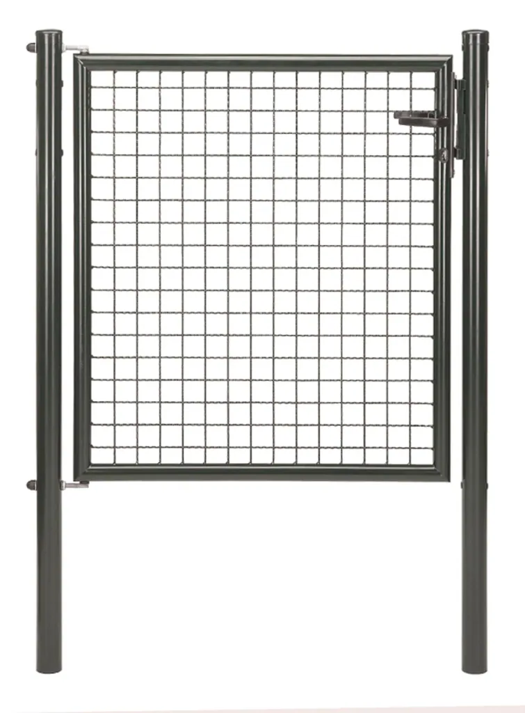 Wellengitter-Einzeltor , anthrazit-metallic, Breite 125 cm, Höhe 100 cm