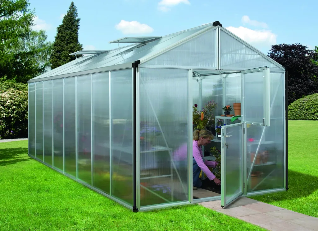 Gewächshaus Zeus 15700 HKP 10 mm, Farbe alu