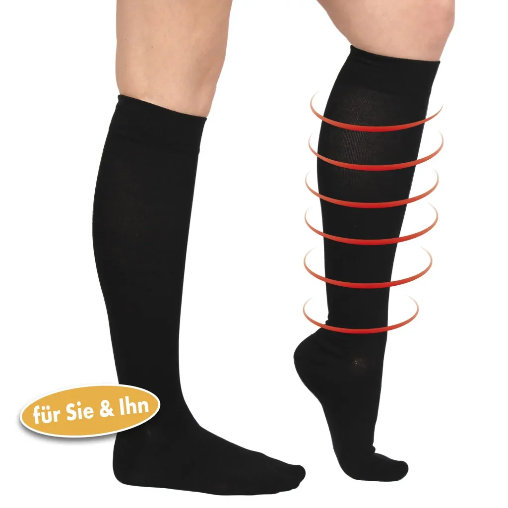 Stützkniestrümpfe Energy LYCRA, schwarz, Größe 35 - 38, 1 Paar