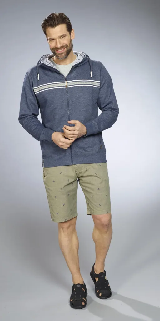 Shorts mit Maritimem Print, Farbe khaki, Gr.M