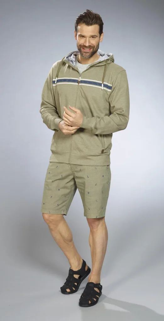 Shorts mit Maritimem Print, Farbe khaki, Gr.M