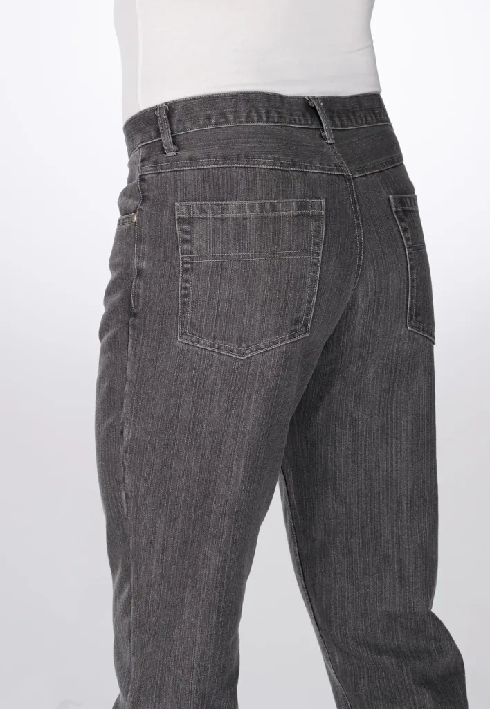 Komfortjeans im 5-Pocket Style, Farbe grau, Gr.50