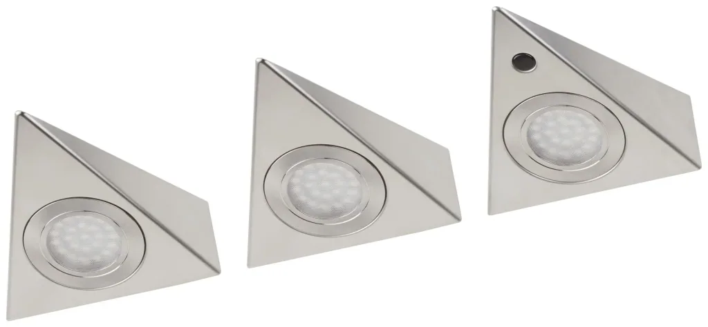 LED Unterbauleuchten in silber mit Bewegungssensor - 3 Stück