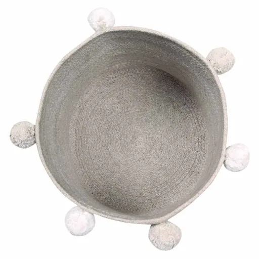 Lorena Canals Aufbewahrungskorb Bubbly Pom Poms  grau