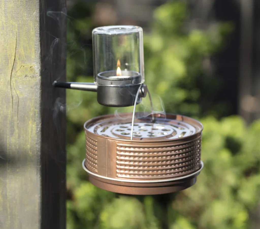 Insektenspiralhalter aus Metall, bronzefarben, inklusive 10 Insektenspiralen