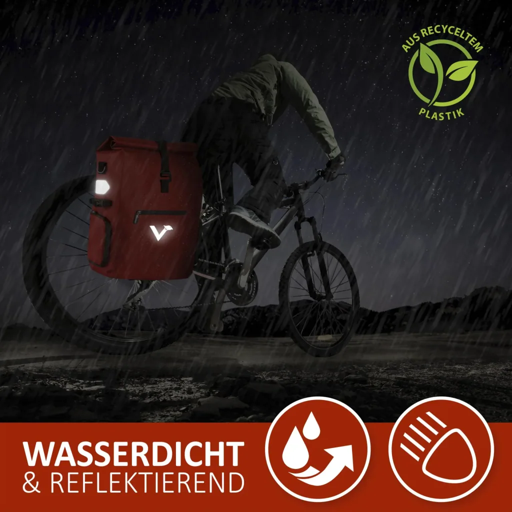 ValkPro 3 in 1 Fahrradtasche, Rot