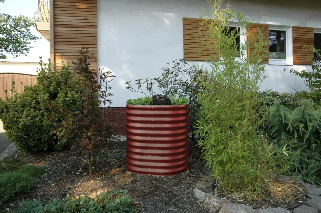 Hochbeet Terra Rund 858, Farbe rubin