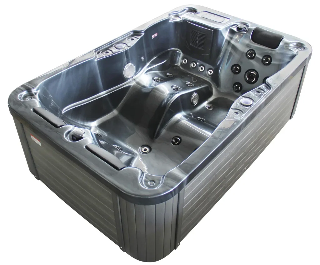 Whirlpool - Kreta schwarz mit Unterwasserbeleuchtung
