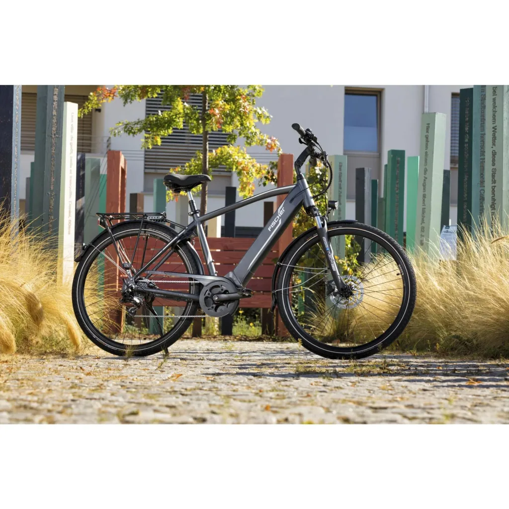 Herren E-Bike Trekking, 28 Zoll, Rahmengröße 55 cm,10-Gang Kettenschaltung, schiefergrau matt, VIATOR 5.0i