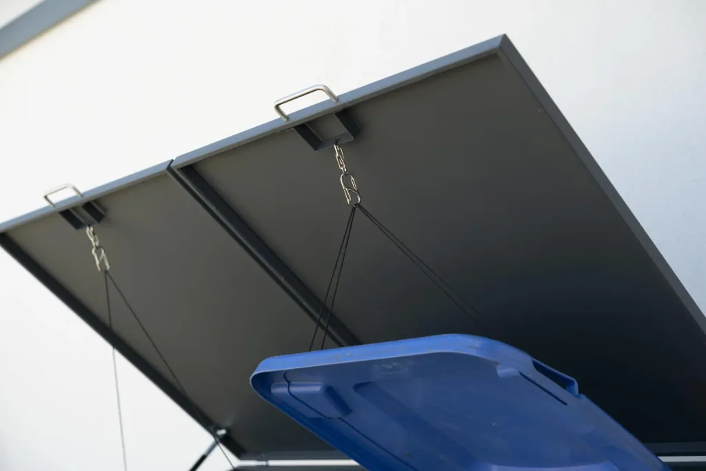 Westmann Mülltonnenbox Kubus für 2x 240 L, 132×80×116 cm, Anthrazit – pulverbeschichteter Stahl