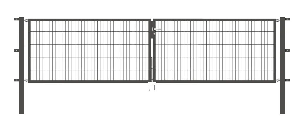 Doppeltor Flexo mit Zubehör, anthrazit, Breite 400 cm, Höhe 100 cm, PF: 8 x 8 cm