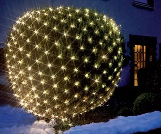 LED Lichternetz 3x3 Meter, 200 kaltweiße LEDs