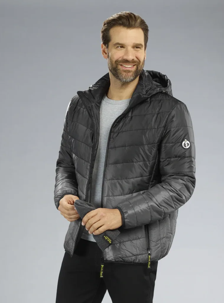 Steppjacke, Farbe schwarz/grau, Gr.3XL