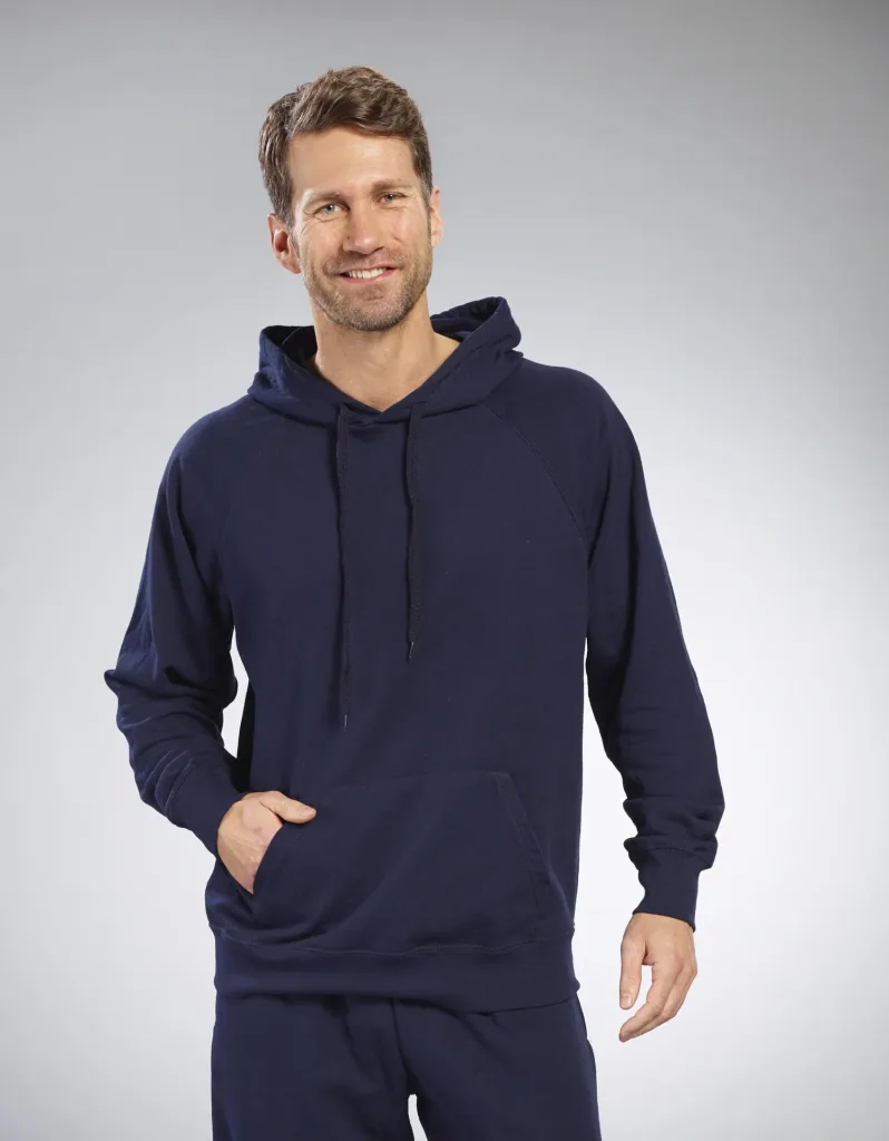 Hoody mit Kängurutasche, Farbe marine, Gr.L
