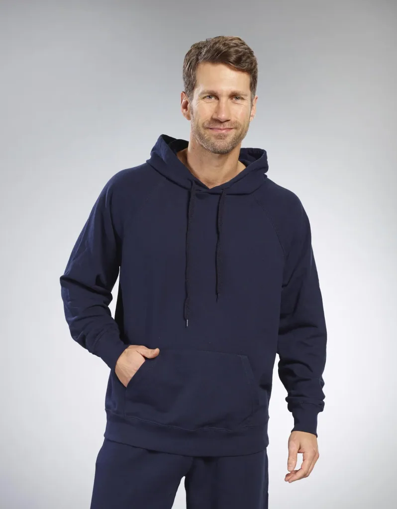 Hoody mit Kängurutasche, Farbe marine, Gr.L