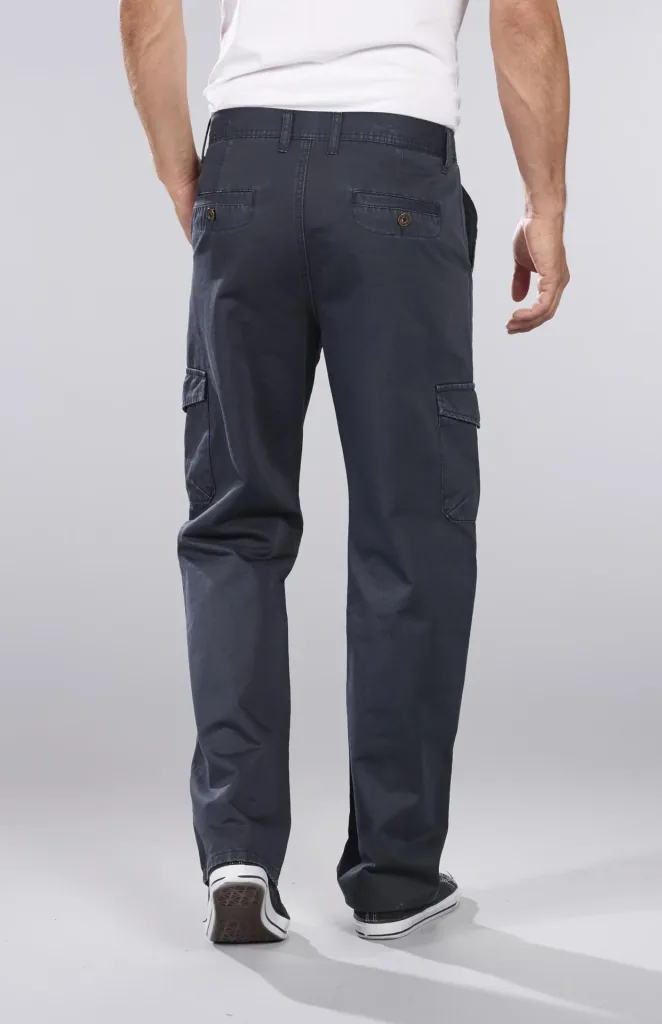 Cargohose aus Baumwolltwill, Farbe blau/grau, Gr.25