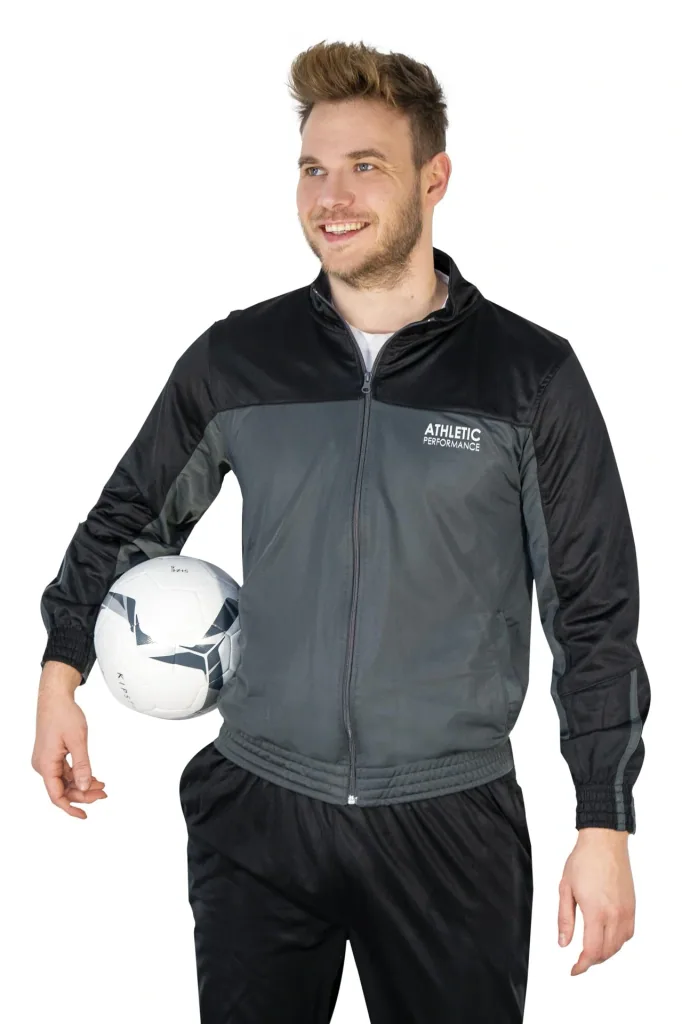 Trainingsanzug, Farbe schwarz/grau, Gr.M
