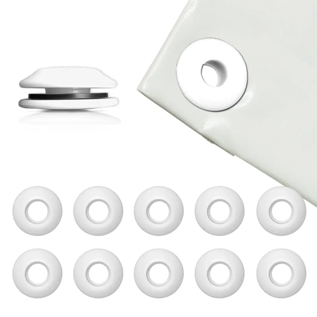 Planenösen 10er Set, Farbe weiß