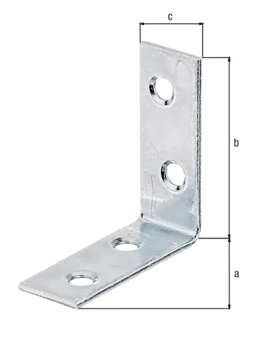 Stuhlwinkel, verzinkt, 40 x 40 mm, Breite 16 mm, 12 Stück