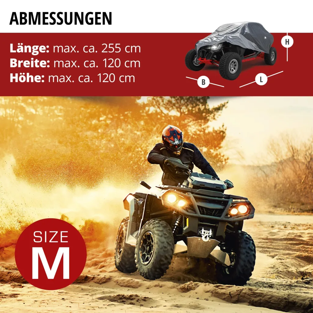 Quad Abdeckplane All Weather Plus, Abdeckung für Geländefahrzeuge Größe M schwarz
