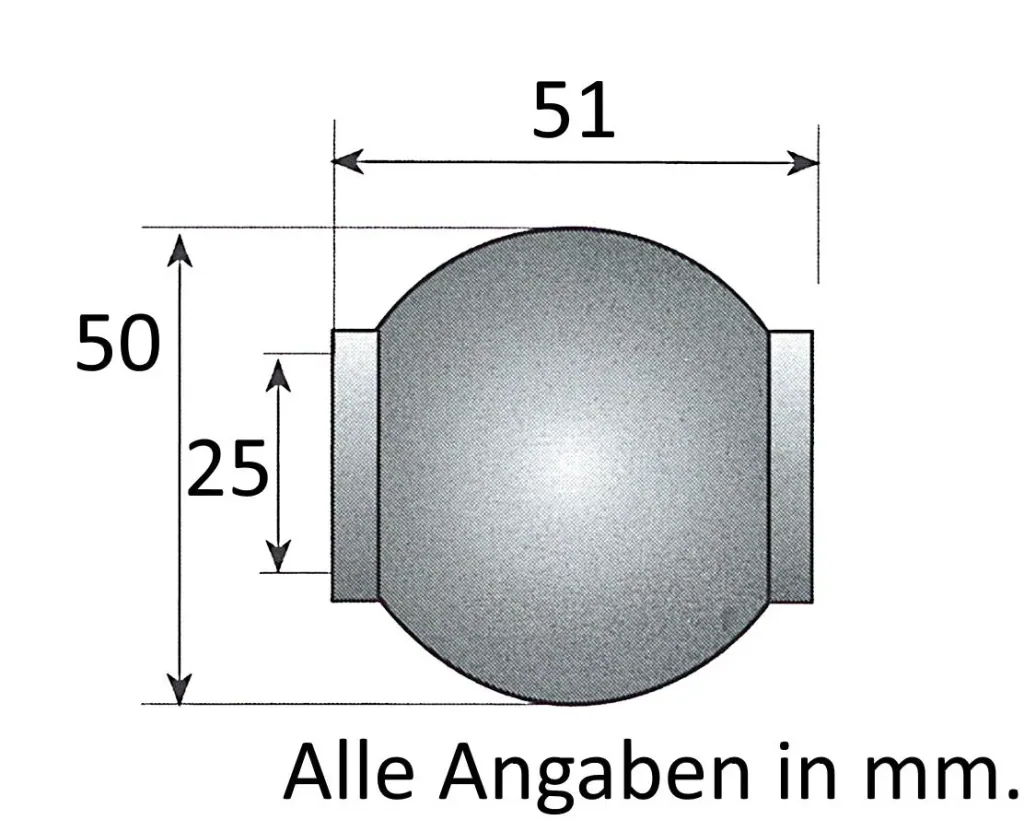 Oberlenkerkugel, Kat. 2 für Fanghaken Kat. 2