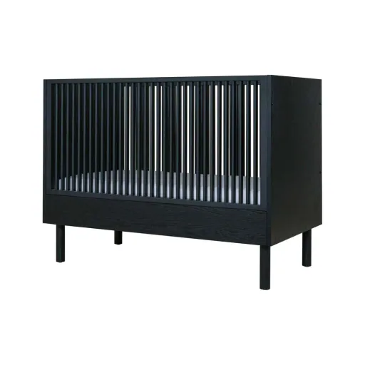 Quax HAI NO KI Babybett Esche schwarz 60 x 120