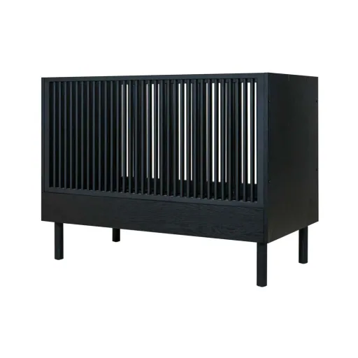 Quax HAI NO KI Babybett Esche schwarz 60 x 120