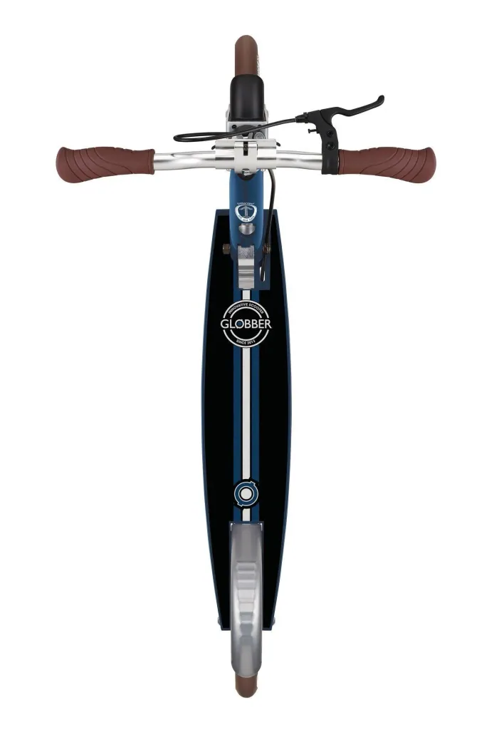 NL 205 Deluxe Tretroller, 205 mm, ABEC 7, Handbremse, höhenverstellbar, Frontfederung, Klappmechanismus, blau