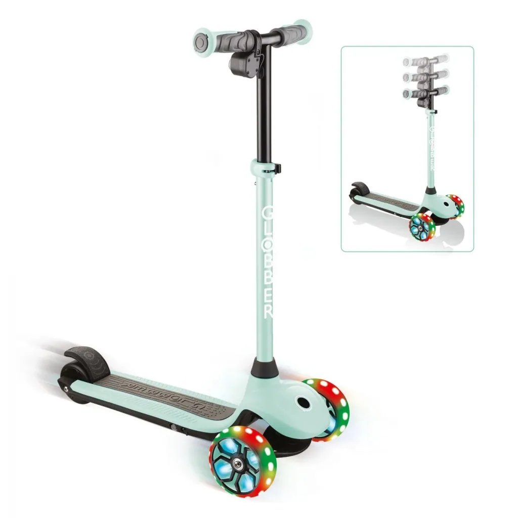 ONE K E-MOTION 4 PLUS   E-Scooter, Lithium-Batterie, 80 W Motor, 125/90 mm, 3-rädrig, LED-Rollen, mint