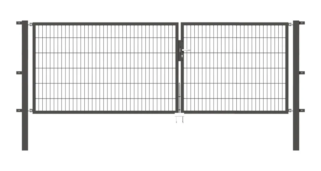 Doppeltor Flexo mit Zubehör, anthrazit, Breite 350 cm, Höhe 120 cm, PF: 80x80 cm