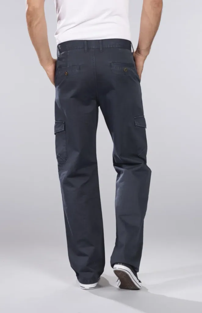Cargohose aus Baumwolltwill, Farbe blau/grau, Gr.60